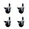 Service Caster 3.5'' Soft Rubber Swivel 1-1/4'' Expanding Stem Caster Set with Brake, 4PK SCC-EX20S3514-SRS-PLB-114-4 - alternate 1